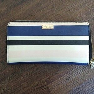 Kate Spade Laurel Way Printed Neda Cruise zip around wallet designer S…
